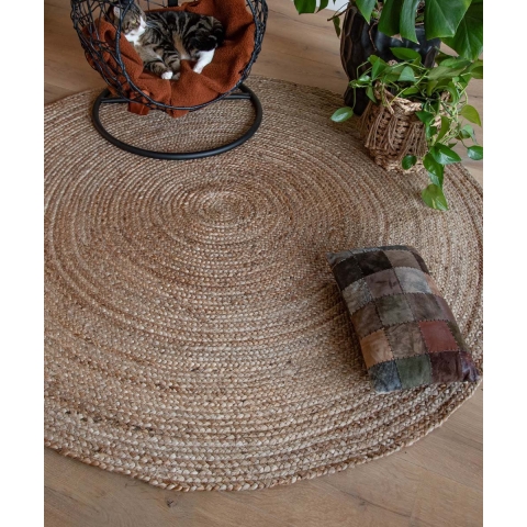 Boho&me Jute vloerkleed rond - Boho & me - naturel - 280 cm rond