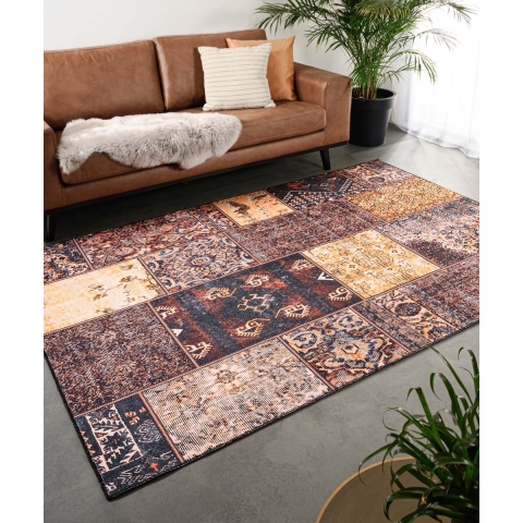 Heritaged Patchwork vloerkleed - Fade No.1 goud|bruin - 305x405 cm