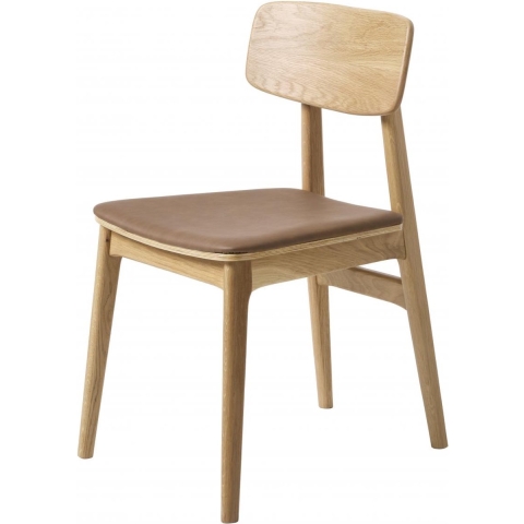 Nordic Home Mikkel eetkamerstoel - eikenhout - naturel|bruin