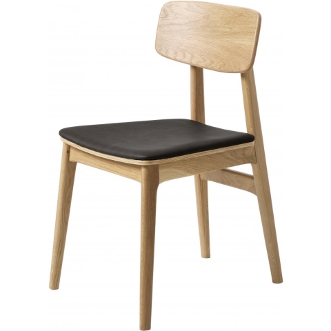 Nordic Home Mikkel eetkamerstoel - eikenhout - naturel|zwart