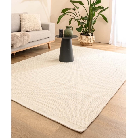 Nordic Weavers Wollen vloerkleed - Ulstein wit - 140x200 cm
