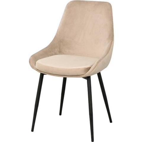 Rowico Home Sierra Velvet Eetkamerstoel Beige