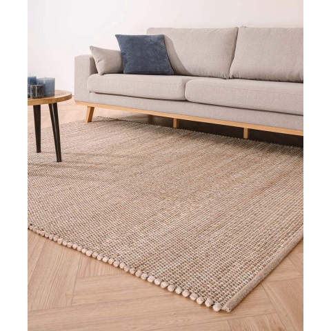 Nordic Weavers Wollen vloerkleed Lett - beige|crème - 300x400 cm