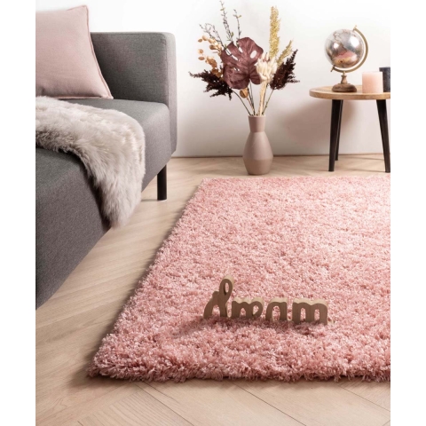 Tapeso Hoogpolig vloerkleed - Cozy Shaggy - roze - 200x300 cm
