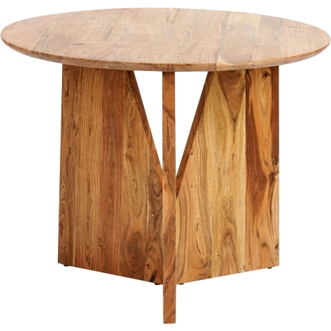 Beliani - ARRAN - Eettafel - Lichthout - 100 x 100 cm - Acaciahout