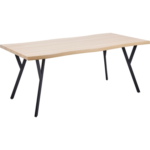 Beliani-ALTON-Rechthoekige eettafel-Lichthout-180 x 90 cm-MDF