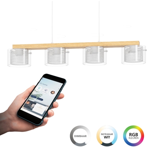 EGLO connect.z Portico-Z Hanglamp - 88 cm - Wit - RGB