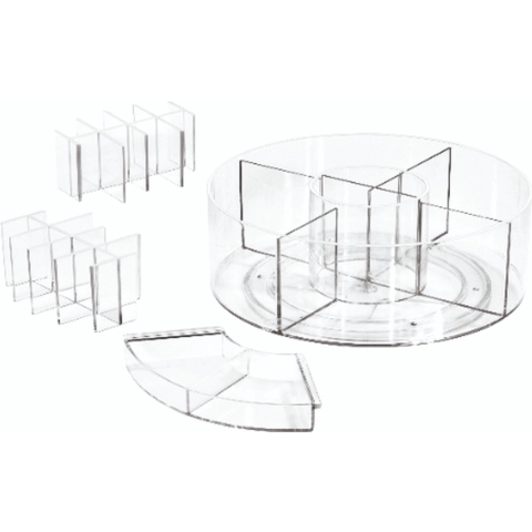 iDesign - Make-up Carrousel, Aanpasbaar, 25.4 x 8.9 cm, Transparant -
