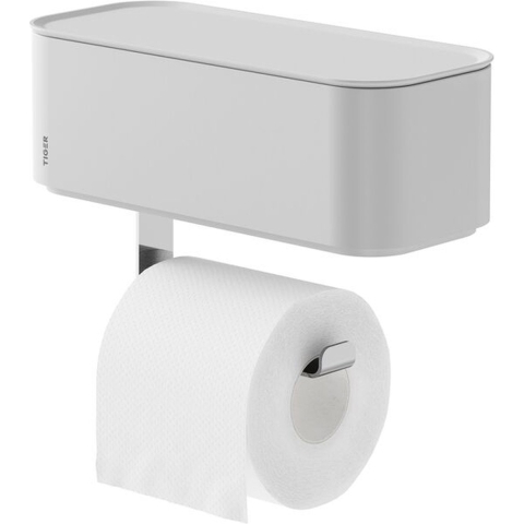 Tiger 2-Store Toiletrolhouder met Opbergbakje - Wit