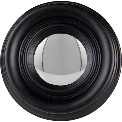 Clayre & Eef Spiegel Ø 21 cm Zwart Hout Rond Grote Spiegel