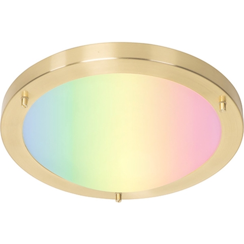 QAZQA Smart plafonnière goud 31 cm IP44 incl. Wifi A60 - Yuma