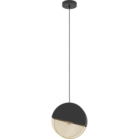 EGLO Mumbles Hanglamp - E27 - 28,5 cm - Zwart|Goud