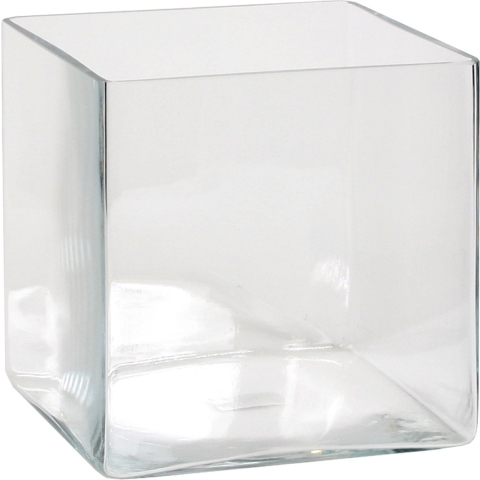 Mica Decorations Britt Vaas - L20 x B20 x H20 cm - Transparant