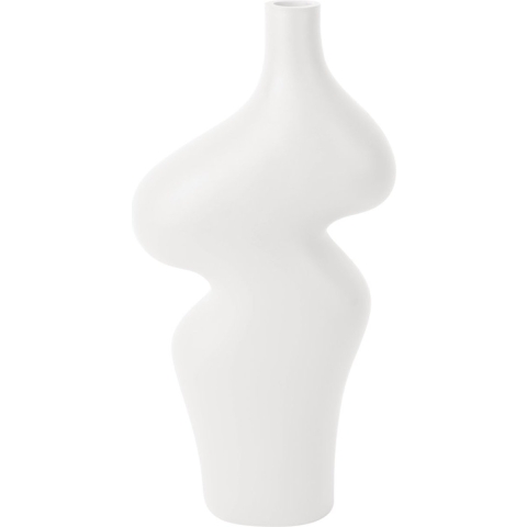 present time - Vase Organic Curves large polyresin white
