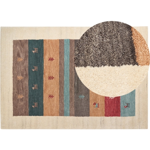 Beliani-SARILAR-Modern vloerkleed-Multicolor-160 x 230 cm-Wol