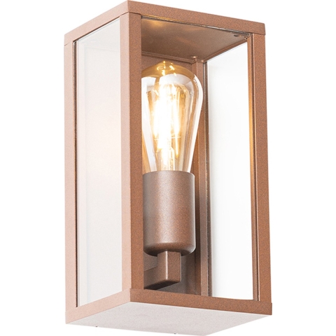 QAZQA Smart wandlamp roestbruin 26 cm IP44 incl. Wifi ST64 -