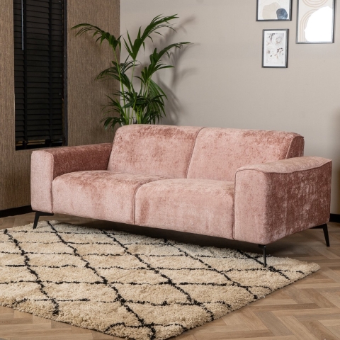 Bronx71 2,5-zits bank Vegas stof chenille roze