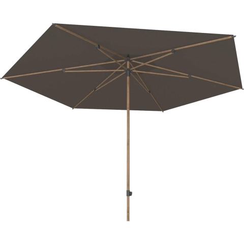 4 Seasons Azzurro parasol Ø300 cm antraciet solefin - houtlook frame