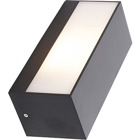 QAZQA Moderne wandlamp zwart IP54 - Houks