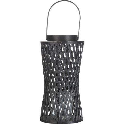 Beliani - MACTAN - Lantaarn - Zwart - 38 cm - Bamboe