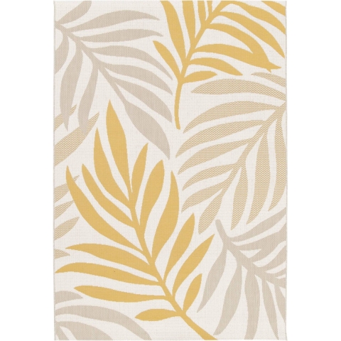 sweeek - Tapijt voor binnen|buiten, beige en mosterdkleurig