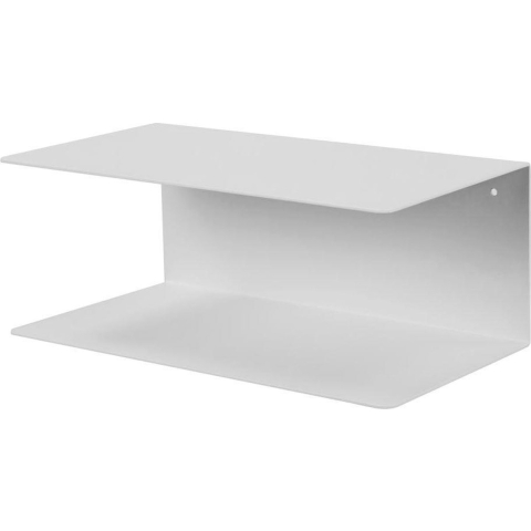 Lisomme Yara metalen wandplank wit - 35 x 20 cm