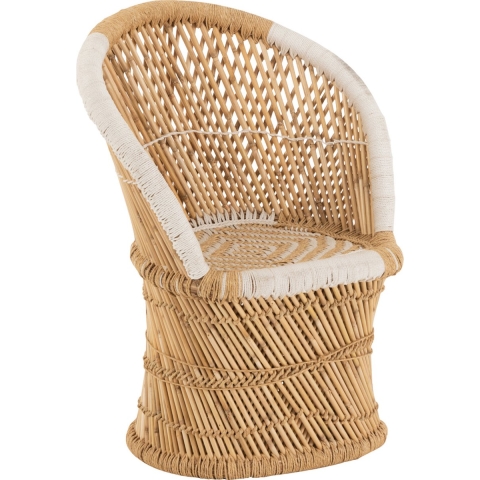 J-Line kinderstoel Rugsteun - bamboe - naturel|wit