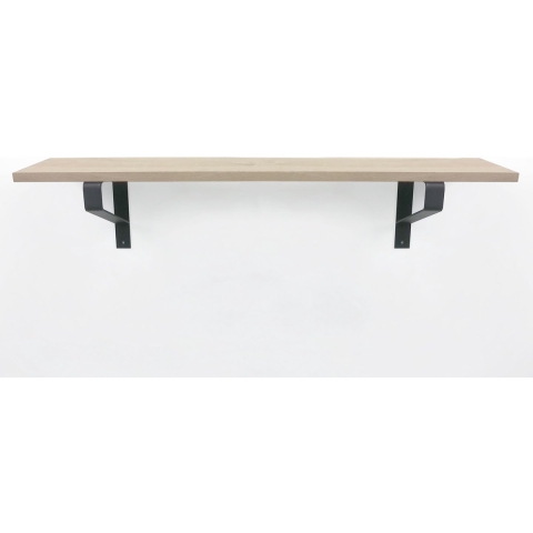 Woodbrothers Eiken 18mm wandplank recht 60cm op 20cm diepe dragers