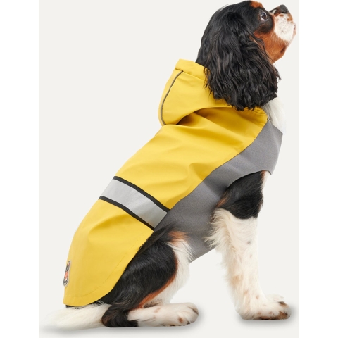 Gooeez Reflective Hooded Raincoat L Yellow/Grey
