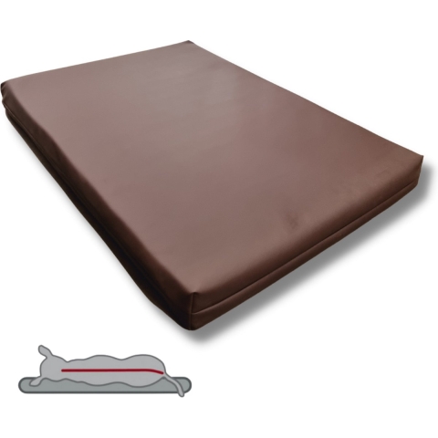 Topmast Orthopedisch Hondenbed Leatherlook Bruin 125 x 90 cm