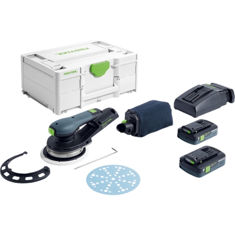 Festool ETSC 2 150 4 I-Plus 18V Accu Excenterschuurmachine Set (2x 4Ah) In Systainer - 150mm