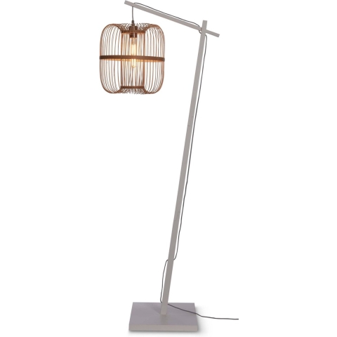 GOOD&MOJO Vloerlamp Hokkaido - Bamboe Wit|Naturel - 63x36x176cm