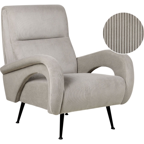 Beliani - SVALOV - Fauteuil - Grijs - Corduroy