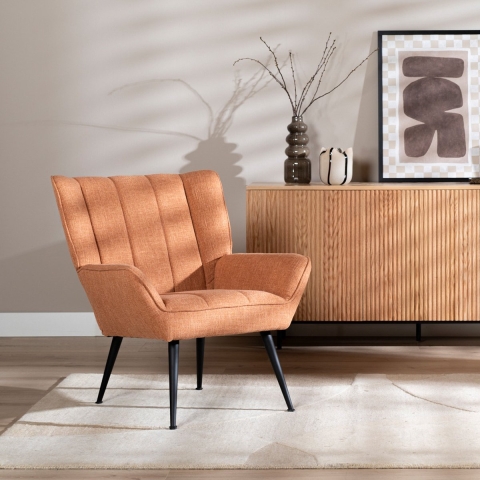 Bronx71 Fauteuil City linnen koper