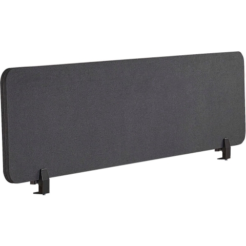 Beliani - WALLY - Bureauscherm - Grijs - 180 cm - Polyester