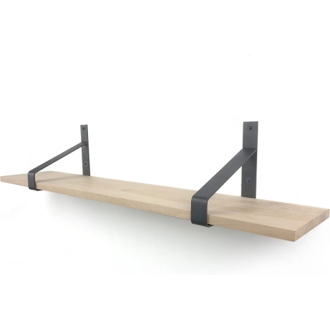 Woodbrothers Eiken 18mm wandplank recht 120x30cm + dragers
