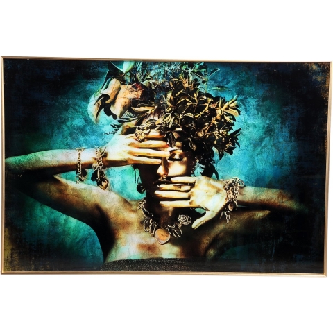 PTMD Melani Glass Art wall picture embrace nature wide
