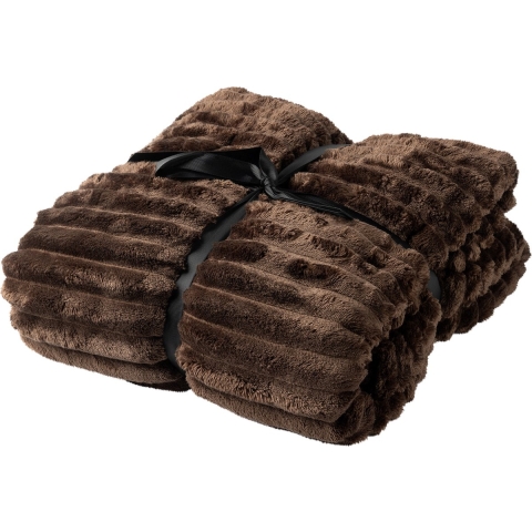 Dutch Decor - RICKY - Plaid 150x200 cm - warm en donzig - donker bruin