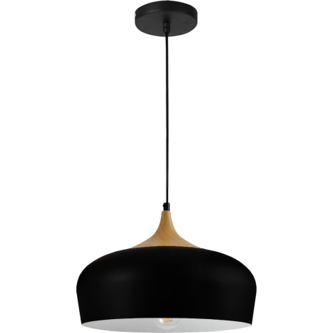 QUVIO Hanglamp rond zwart - QUV5064L-BLACK