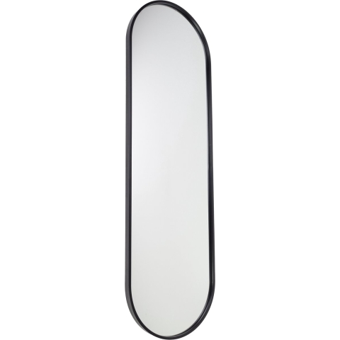 Fragix Boston Passpiegel Ovaal - Zwart - Metaal - 130x40