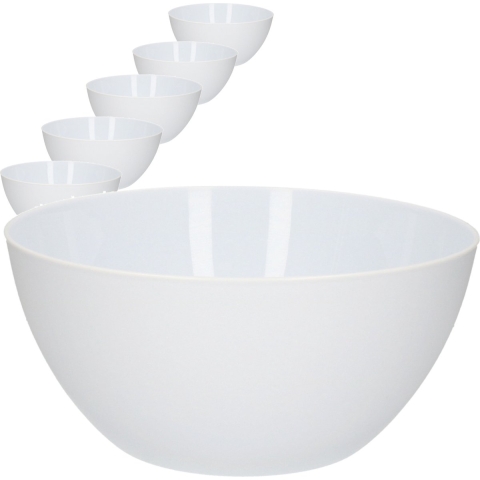 Schalen/schaaltjes/kommetjes - 12x - Dia 14 cm - wit 750 ml -