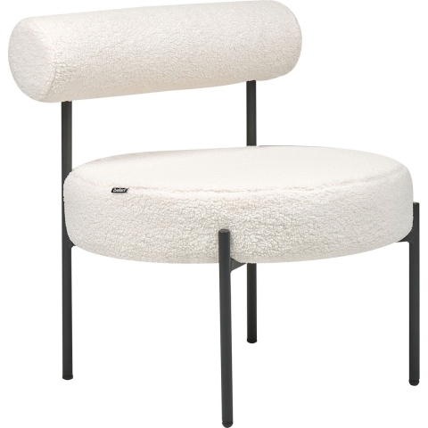 Beliani - ALPHA - Fauteuil - Wit - Bouclé
