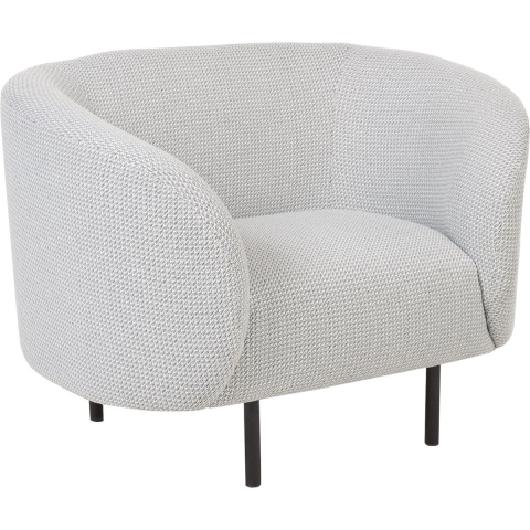 Beliani - LOEN - Fauteuil - Wit|Zwart - Polyester