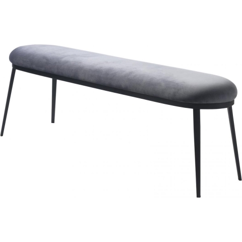 Nordic Home Arvid bankje - 140 cm - leer - grijs