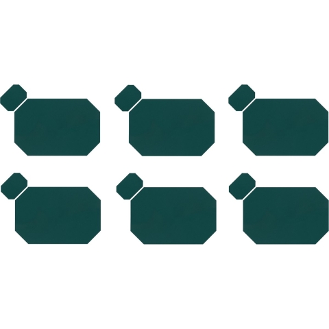 Krumble Placemat + onderzetter - PU Leder - Groen - Set van 6