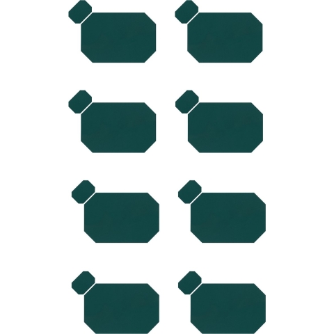 Krumble Placemat + onderzetter - PU Leder - Groen - Set van 8