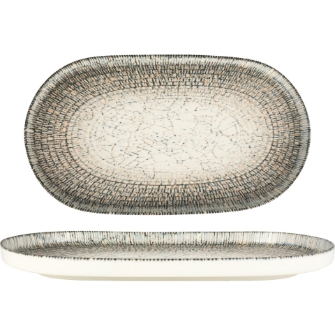 Rinart Serveerschaal - Olmeca - Porselein - 31x18 cm - set van 2