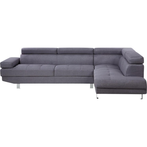 Beliani - NORREA - Hoekbank - Grijs - Linkerzijde - 260 cm - Polyester