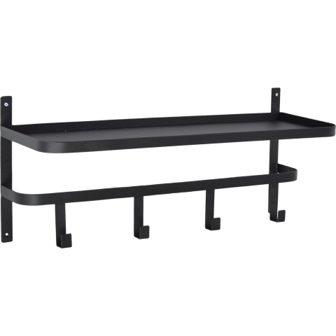 LOFT42 Shelf Kapstok - Zwart - Metaal - 4 haken