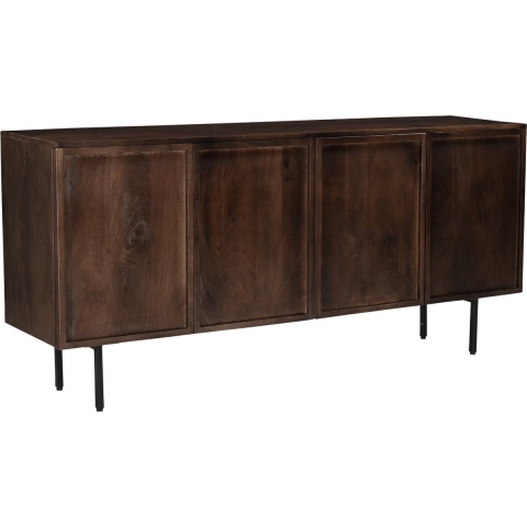 Livingfurn - Dressoir Bruin Mangohout - 180x40x75cm - Elan